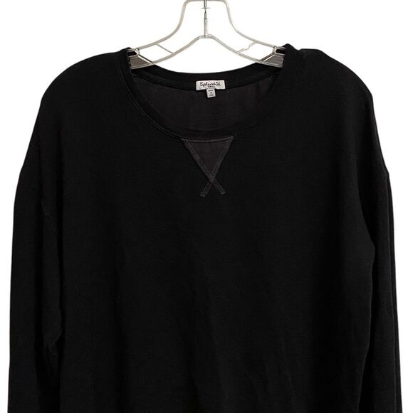 Splendid Dream Slub Pullover Sweater Sweatshirt Women's Size S Black Soft Lounge - Picture 6 of 16